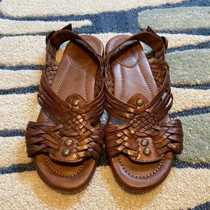 Frye Jacey Huarache Style Sandal Sz 7.5 Brown